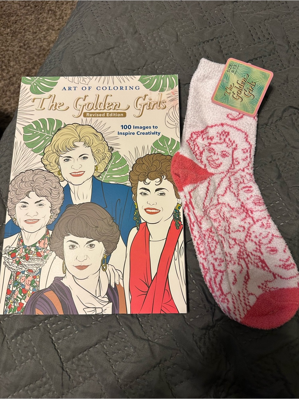 The Golden Girls Art of Coloring Revised Edition Book & Socks